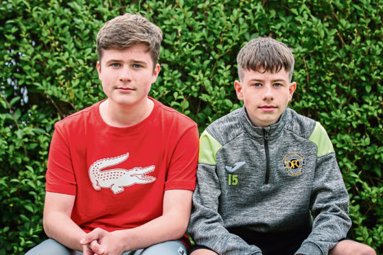 Twin brothers Declan (left) and Calum Ring