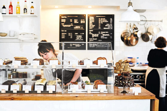 Flora Shedden in her bakery, Aran.