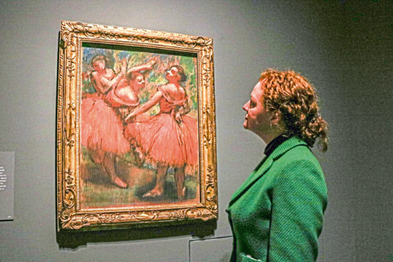Degas’ Red Ballet Skirts from Burrell collection.