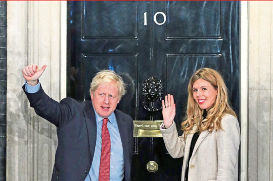 Boris Johnson and  Carrie Symonds.