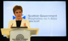 Scotland's First Minister Nicola Sturgeon said she would not hold people "like cattle in a pen" as reports say remote Scottish islands are being considered to process asylum seekers.