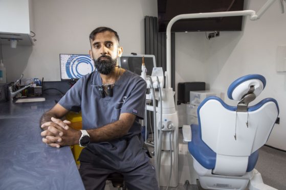 Dentist Mohammed Samad at his Carntyne Dental Care practice in Glasgow