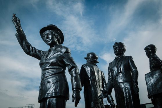 The Mary Barbour statue, in Govan, Glasgow