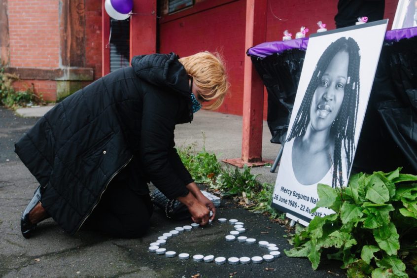 A vigil held for Mercy Baguma