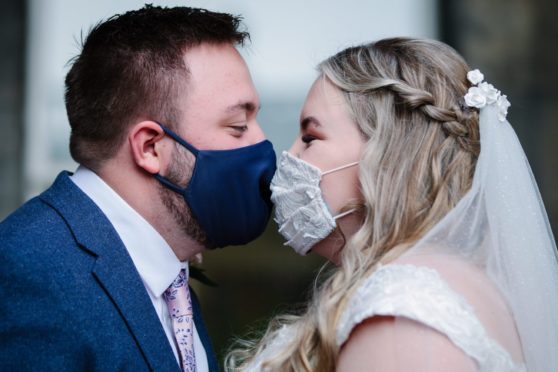 Ethan and Jessica Bailey marry at Edinburgh Registrar’s Office.