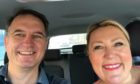 Jayne Moorby and husband Keith on their roadtrip to Scotland. Jayne made a playlist of Scottish music which has almost gone viral.