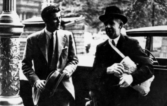 JFK, aged just 22, with Glasgow Provost Patrick Dollan at the City Chambers in 1939