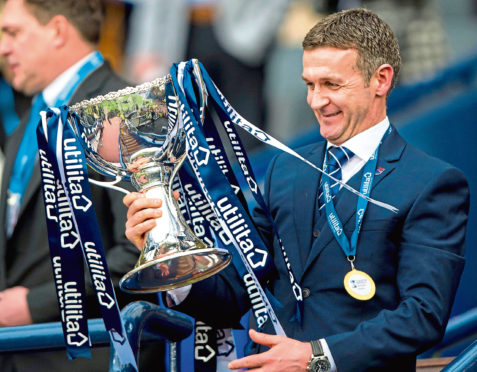 Jim McIntyre won the League Cup with Ross County in 2016.