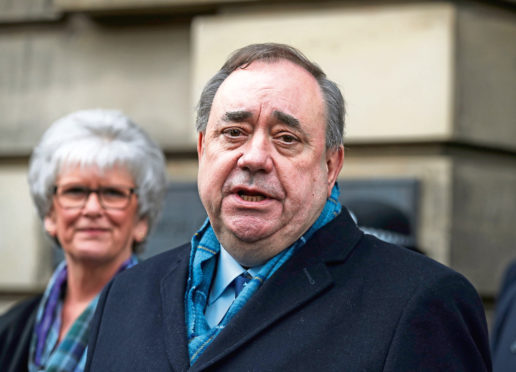 Alex Salmond speaks outside the High Court in Edinburgh after he was cleared of attempted rape and a series of sexual assaults, including one with intent to rape, against nine women, who were all either working for the Scottish Government or within the SNP at the time.