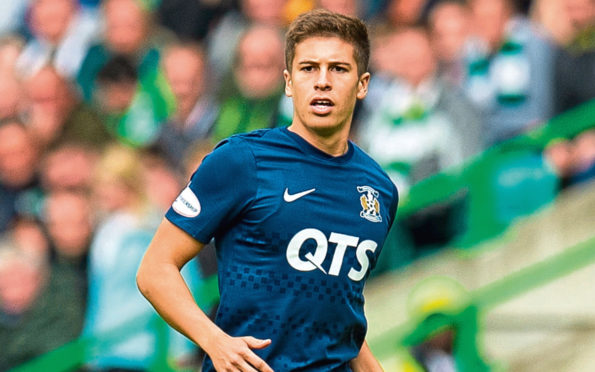 Harvey St Clair during his loan spell with Kilmarnock