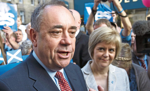 Then-FM Alex Salmond and Nicola Sturgeon in 2014