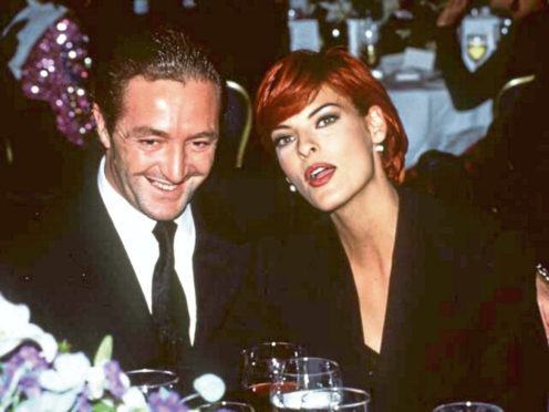 Linda Evangelista with Gérald Marie pictured when they were married.