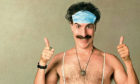 Sacha Baron Cohen as his hapless Kazakh alter ego in cringey sequel Borat 2