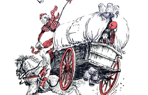 An illustration from the over of Auntie Robbo, one of the republished books