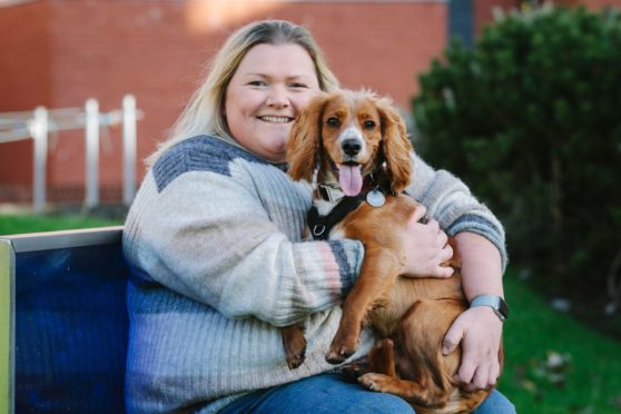 Kirsty Munro with Logan, the Cocker Spaniel, who she picked up just before lockdown