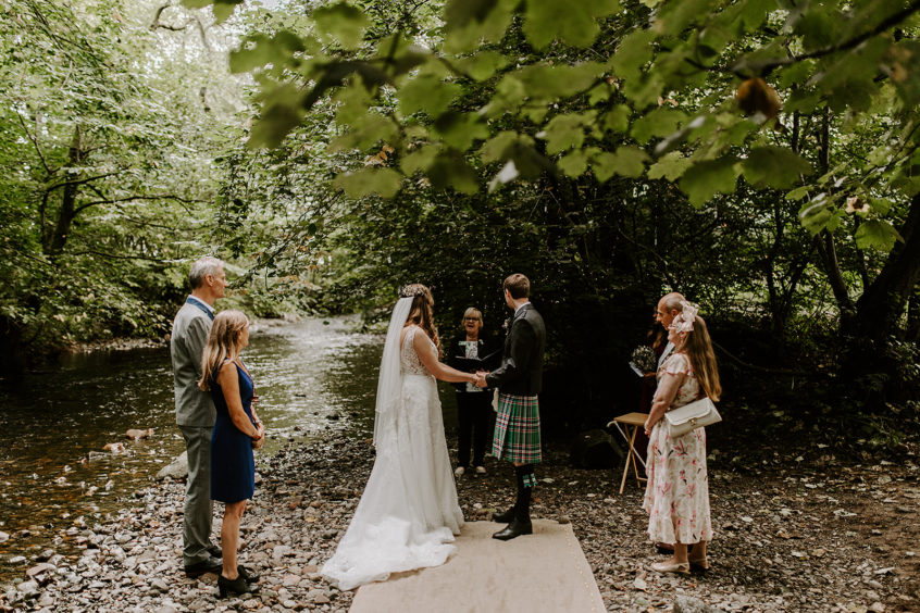 Nicoline and Richard were able to have their dream fairytale forest wedding this year and will celebrate a larger wedding next year in Edinburgh.