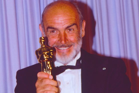 Sir Sean with his Oscar