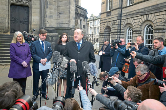 Alex Salmond in 2019 after it was ruled the government acted unlawfully against him