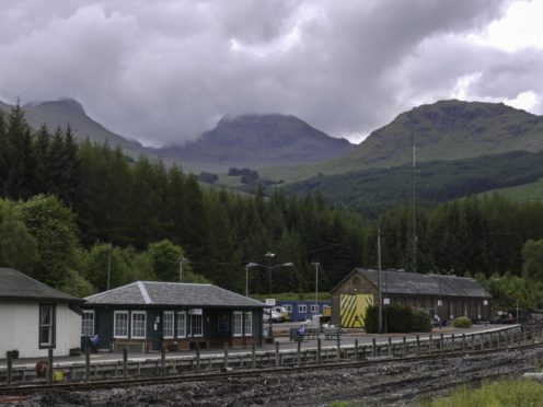 The mountain of Cruach Ardrain towers over the Trossachs National Park.