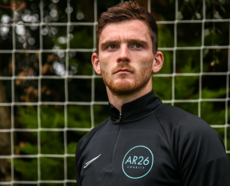 Scotland captain, Andy Robertson whose new charity AR26 launches this weekend.