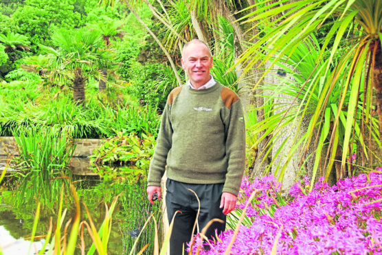 Richard in the verdant Logan Botanic Garden