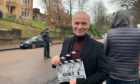 Mark Bonnar filming for Guilt in Glasgow