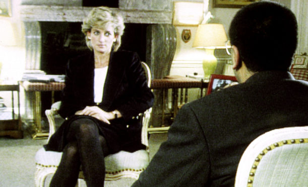 Princess Diana speaks to Martin Bashir during the famous interview for BBC’s Panorama in 1995