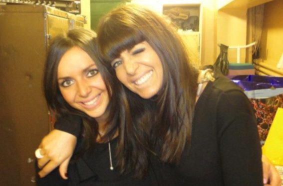 Kim Winston backstage with Claudia Winkleman