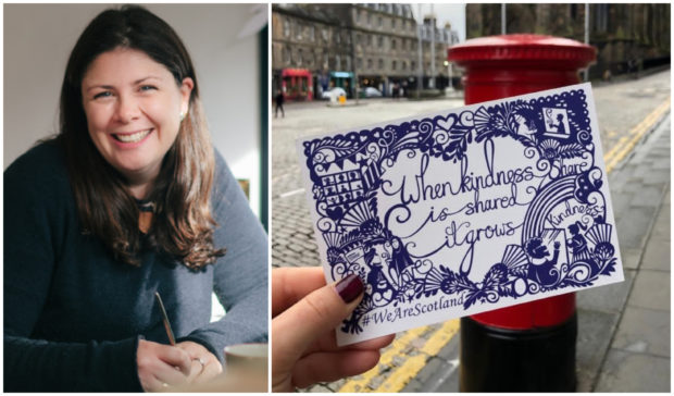 Emily Hogarth designed the postcards for the new Scottish Government campaign