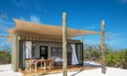 The Cosmoledo Eco Camp in the Seychelles where shipping containers are now eco pods, placed on plinths to avoid disturbing the amazing sands
