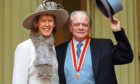 Sir David Jason and his wife Gill after collecting his knighthood.