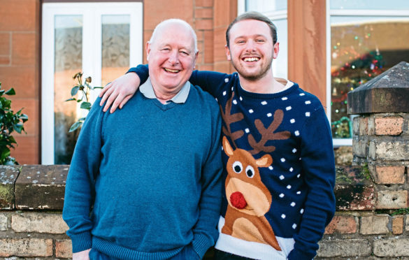 Covid survivor, George Clark, who spent several weeks in a coma earlier this year when he caught the virus. He is now doing much better, and is looking forward to spending Christmas with his family.