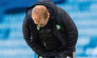 Neil Lennon can only stare at the Ibrox turf as his side slipped to another Old Firm defeat