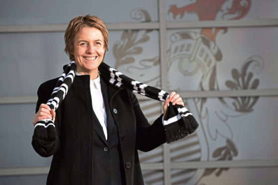 Leeann Dempster looks delighted with her new role at Queen’s Park