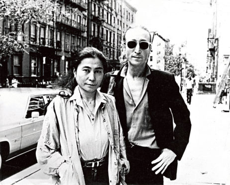 John Lennon and Yoko Ono in New York before his death.