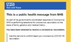 A scam email claiming to offer a vaccine appointment