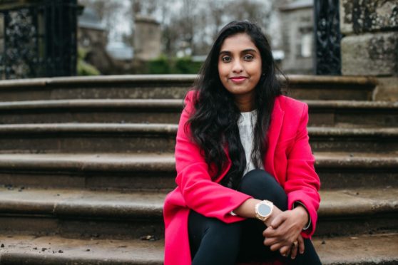 Subodha Handhi, who is now free of leprosy after her diagnosis in 2010, at Pollok House in Glasgow