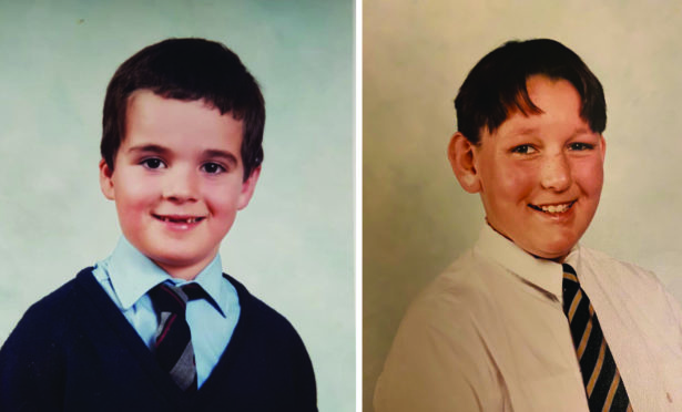 Photos of Jamie Murray and Miles Briggs in their days as pals at school in Bankfoot
