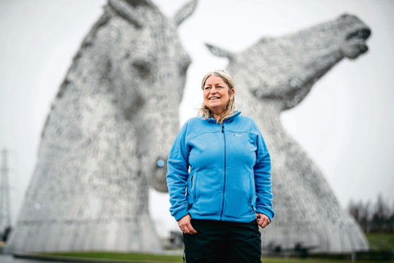 Scotland's most travelled woman, Jackie Gilchrist who is stuck in Falkirk during lockdown and furloughed.