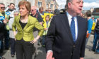 Nicola Sturgeon with Alex Salmond on the campaign trail