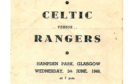 The rare programme from the Old Firm semi-final replay on June 5, 1946
