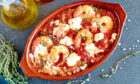 Baked shrimp with tomatoes and feta