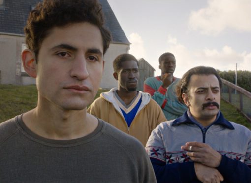 Amir El-Masry, left, leads the cast of Limbo, filmed on North and South Uist.