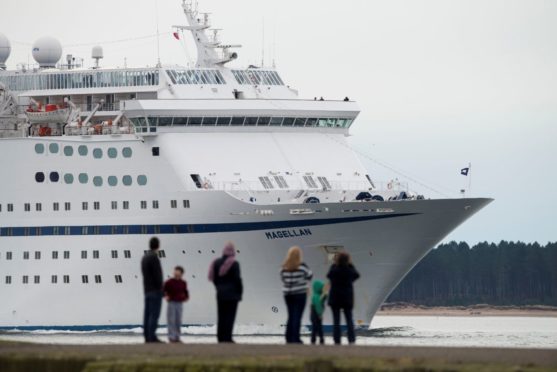 The Magellan cruise ship calls into port at Dundee