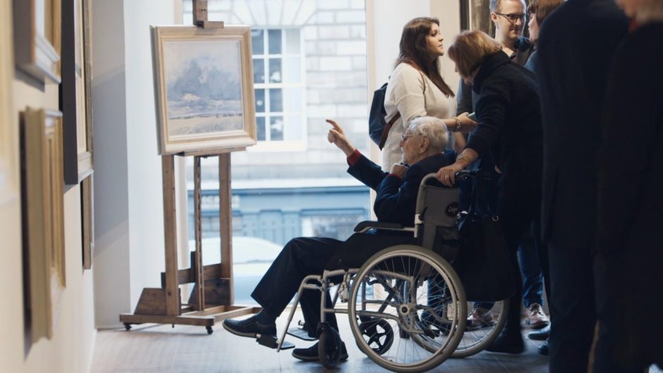 James Morrison attending his last exhibition with daughter Judith