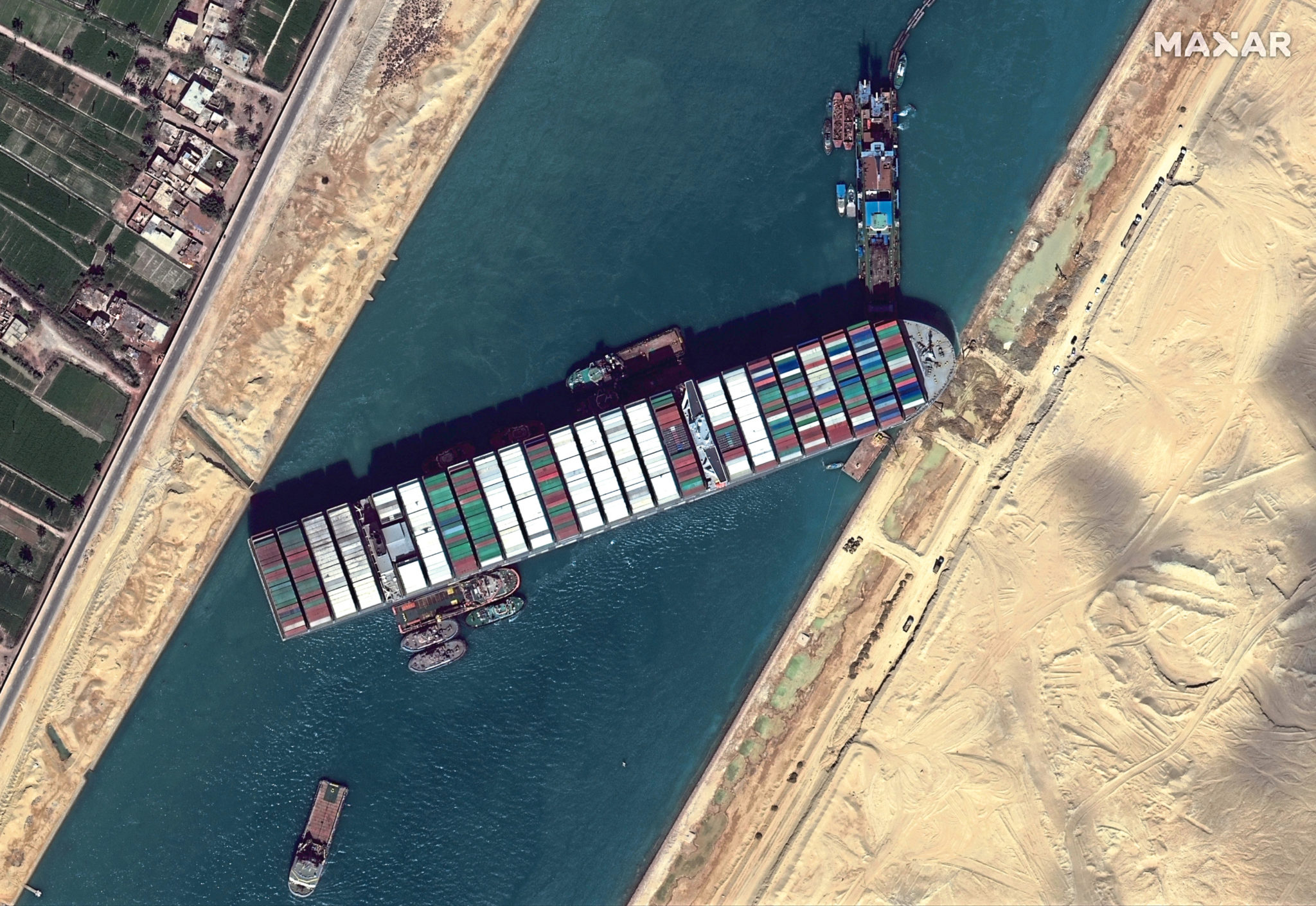 Trapped Suez Canal ship Ever Given moves slightly for the first time
