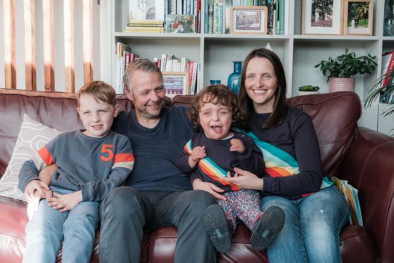 Pamela and Walter Anderson with son Archie and daughter Eilidh