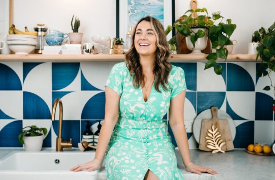 Kate Spiers in the kitchen of her gorgeous Glasgow flat