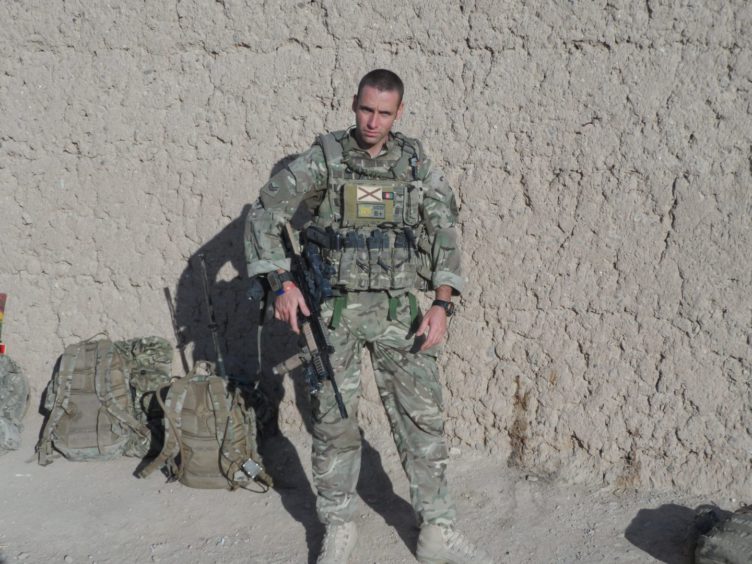 Scott on duty with the 4th Royal Artillery in Afghanistan