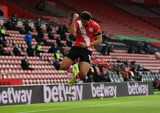Che Adams celebrates scoring for Southampton last weekend